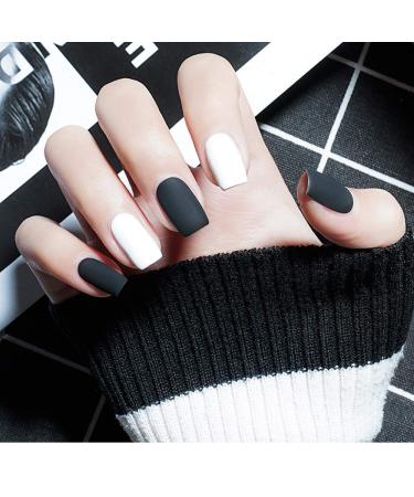 Allenbelle Black and White Gel Nail Polish Set - 2PCS Soak Off Nail Art Manicure Kit - Salon Quality DIY at Home - Buy Online on GoSupps.com