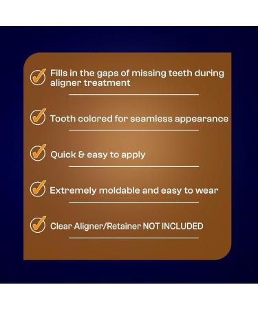 Reset Aligner Pontic Wax | Tooth Colored Temporary Tooth Replacement for Aligner Tray and Retainer - Fill Space of Missing Teeth - Buy Online on GoSupps.com