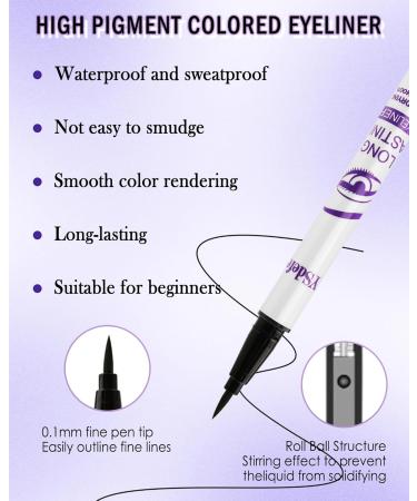  LYSdefeu Waterproof matte liquid eyeliner highly pigmented and long-lasting smudge-proof quick-drying for everyday and festival use color makeup vegan-01 black - Buy Online on GoSupps.com