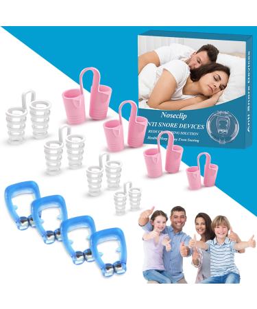 12Pcs Anti Snoring Devices Snore Stopper Stop Snoring Device Silicone Magnetic Anti Snoring Nose Clip & Nose Vents Professional & Comfortable Snoring Solution to Stop Snoring for Travel & Home