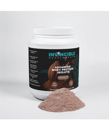 Invincible Supplements Advanced Whey Protein Isolate Chocolate 22g Protein MCT Oil Digestive Support Non-GMO Made with Cocoa Post Workout Recovery Shake - Buy Online on GoSupps.com
