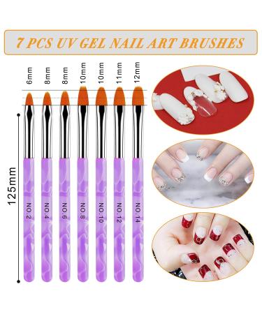 AROIC 28 Pcs Acrylic Nail Brush Set with UV Gel & 3D Extension Brushes - Nail Art DIY Kit with Dotting Nail Pen in White Box - Buy Online on GoSupps.com