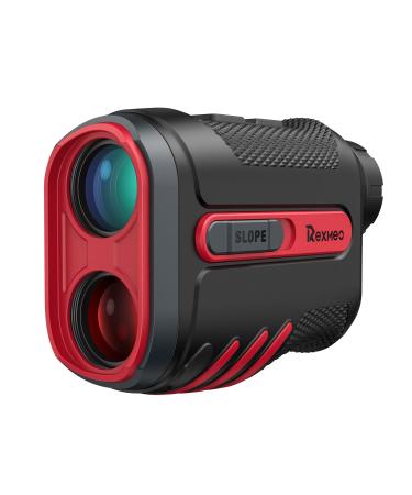 REXMEO Golf Rangefinder with Slope, USB C Rechargeable Laser Range Finder Golfing 1000Y with 6X Magnification, High-Precision Flag Lock Pulse Vibration, Magnet Stripe for Target Shooting and Hunting Red