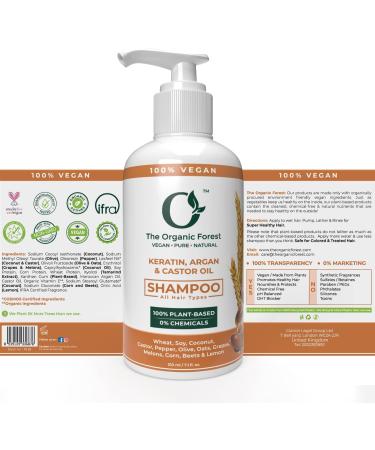 Sulfate-Free Keratin & Argan Oil Shampoo | Moisturizing Color-Safe Repair for Dry Oily Thinning Hair - Paraben-Free & Nourishing - Buy Online on GoSupps.com