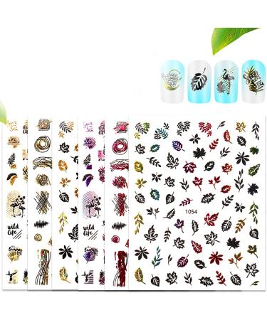 Buy TSBB 9pcs Summer 3D Nail Stickers - Beach Leaf Series for DIY Crafts & Decorations - International Shipping Available - Buy Online on GoSupps.com