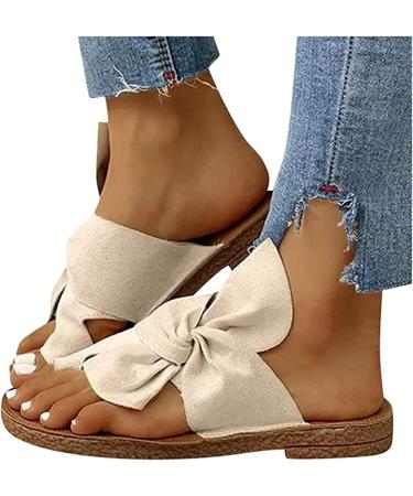 Ralsko Women's Comfy Sandal Bunion Corrector Shoes with Toe Arch Support Summer Beach Travel Shoes White 39 39 White