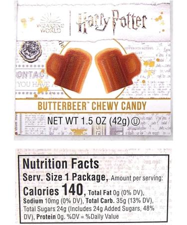 Jelly Belly Harry Potter Butterbeer Barrel Tin Butterscotch Chewy Candy 42g - Christmas & Holidays Candy - Vegan Candy Dairy Free Snacks Kosher Candy Gluten Free Bulk Candy Stocking Stuffers for Teens - Buy Online on GoSupps.com