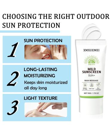 Daily SPF 50+ PA++++ Sunscreen Moisturizer | Hydrating Non-greasy Lightweight Cream for All Skin Types - No White Cast - Buy Online on GoSupps.com