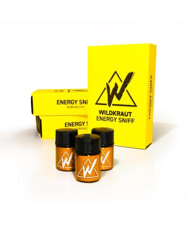 Wildwort Energy Sniff - The original - Dreierpack Made in Austria - Energy Booster and concentration aid snuff powder for work party and festivals over 60 sniffs water mint 3 Series pack