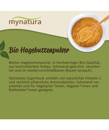 Mynatura Organic rosehip powder 5 x 1000 g vegetable carefully finished hedgerose naturally pure without genetic engineering vitamin C rosehip flour DE KO044 I 5 x 1000 g - Buy Online on GoSupps.com