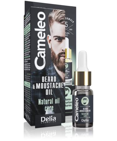 Cameleo - beard and upper lip beard care oil - for men - moisturizing & gentle skin moisture - makes the beard soft smooth & strengthen it - mustache care - 10ml
