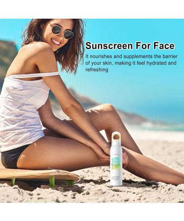 Sunscreen Spray - 50ml Sport Sunscreen Suntan Lotion Sunblock Spray | Sunblock Cream Sun Protection Screen Protector for Outdoor Use Women & Men Dermatologist Recommended Sunscreen - Buy Online on GoSupps.com