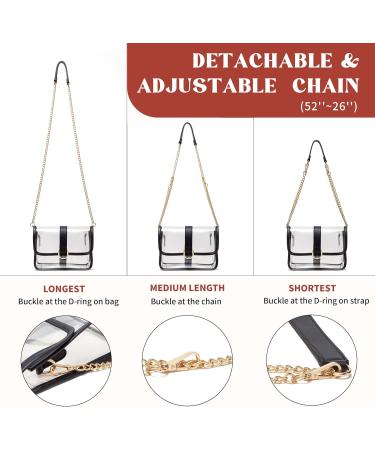 Vorspack Clear Crossbody Bag - Stadium Approved Clear Purse for Women - Ideal Gift for Concerts and Sports Events - Black - Buy Online on GoSupps.com