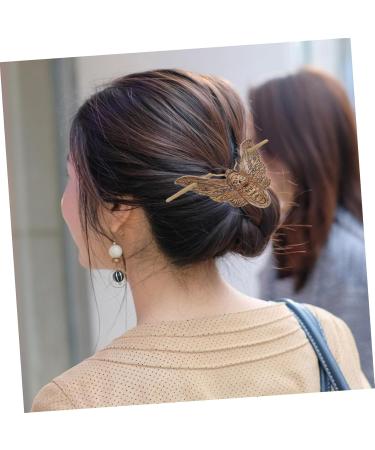 Ipetboom Retro Hair Sticks Moth Hairpin Muffin Plastic Dome Miss Retro Hair Styling Pin - Buy Online on GoSupps.com