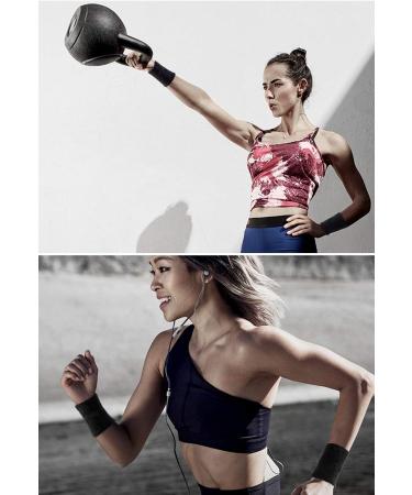 Unisex Moisture Wicking Terry Cloth Wristbands for Sports - 3 Pack (Black/White/Gray) - Buy Online on GoSupps.com