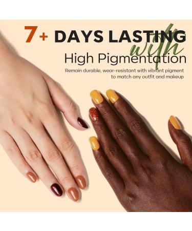 Modelones Nail Polish Set 6 Colors Fall Winter Yellow Orange Nail Polish Kit Quick Dry Nail Polish Black Green Long Lasting Nail Polish Manicure Diy Home Salon For Women Red Green Orange - Buy Online on GoSupps.com
