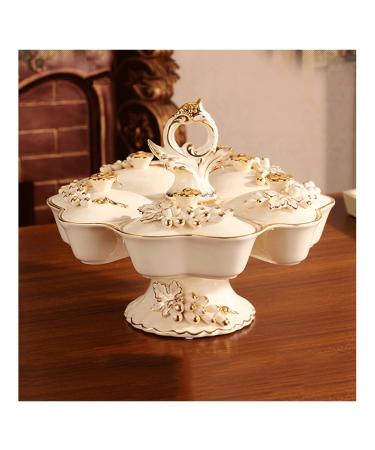 Fruit Basket for Kitchen Ceramic Fruit Plate Ornamental Porcelain Assorted Dessert Dish Dinnerware Decor Handicraft Housewar Fruit Bowl/Fruit Bowls