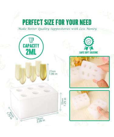 Reusable Silicone Suppository Molds Kit - 2ML 4 Mold Trays & 10 Droppers | International Shipping Available - Buy Online on GoSupps.com