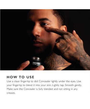 War Paint For Men Cream Concealer with Tea Tree Oil - Vegan & Cruelty-Free - Fathers Day Gift - Natural Looking Makeup for Men - Light Shade - Buy Online on GoSupps.com