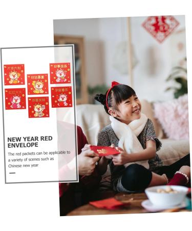 HOMSFOU 6pcs Envelopes Wedding Favors Gifts Creative Red Packet Red Pocket for New Year Dragon Packets Spring Festival Red Packet Dragon Style Red Packet Dragon Bag Paper Lucky - Buy Online on GoSupps.com
