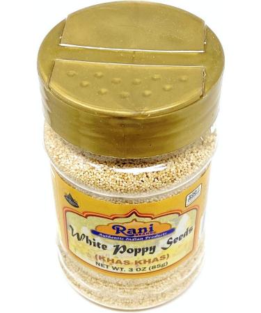 Rani White Poppy Seeds Whole (Khus Khus) Spice 3oz (85g) Natural | Vegan | Gluten Friendly | Non-GMO | Indian Origin - Buy Online on GoSupps.com