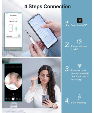 BEBIRD R1 Ear Wax Removal Tool with 1080P Ear Camera - Ear Cleaner Kit for Earwax Removal - Includes 2 Silicone Ear Scoops and 6 LED Light Ear Pick - Buy Online on GoSupps.com