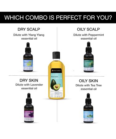 Soulflower Avocado Oil 6.77 Fl Oz - Coldpressed Hair & Skin Moisturizer, Vegan & Cruelty-Free - Paraben, Silicone & Sulfate-Free Formula - 100% Pure Avocado - Shop Now! - Buy Online on GoSupps.com