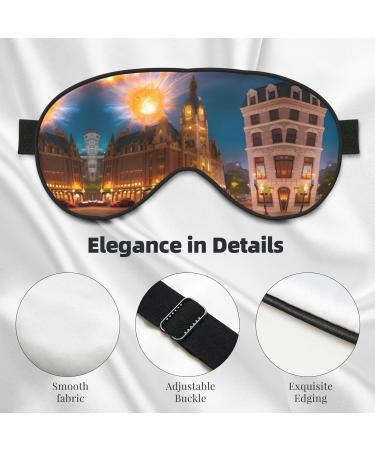 Buy Fiery Red Street Eye Mask | Soft Adjustable Sleeping Mask for Men & Women | International Shipping Available - Buy Online on GoSupps.com