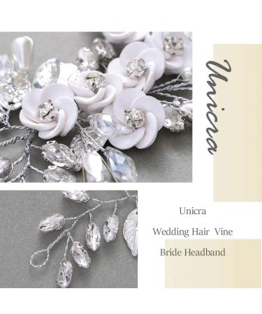 Unicra Silver Hair Jewelry for Weddings | Crystal Headdress & Hair Accessories for Brides & Bridesmaids - Buy Online on GoSupps.com