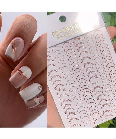3D Geometry Decoration Striping Tape Decals Nail Sticker Nail Art Striping Tape(gold) - Buy Online on GoSupps.com