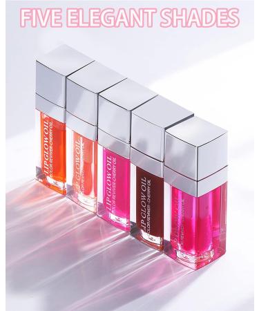 Plumping Lip Glow Oil Hydrating Tinted Lip Oil Gloss Transparent Toot Lip Oil Long Lasting Lip Balm Moisturizing Glow Oil Fresh Texture Glitter Shine Primer Lip Tint Lip Care Product (015 Cherry) #015 Cherry - Buy Online on GoSupps.com