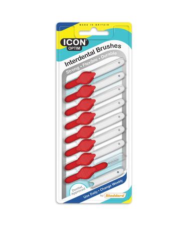 ICON OPTIM Interdental Brush XXFine Red (Pack 8) Red 8 Count (Pack of 1)