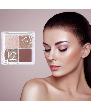 Eyeshadow Makeup Palette Waterproof 4 Colors Eye Shadow Palette | Matte and Shimmer Pigmented Blending Eye Shadow Pallet Natural Velvet Texture Eye Shadow Makeup Palette for Her Mona43henry 01 - Buy Online on GoSupps.com