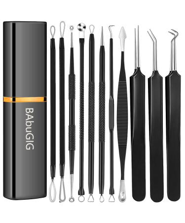 BAbuGIG Pimple Popper Tool Kit Acne Removal Tool kit 13 Pcs Remover Comedone Extractor for Quick and Easy Removal of Pimples  Blackheads for Acne Blemish Removal