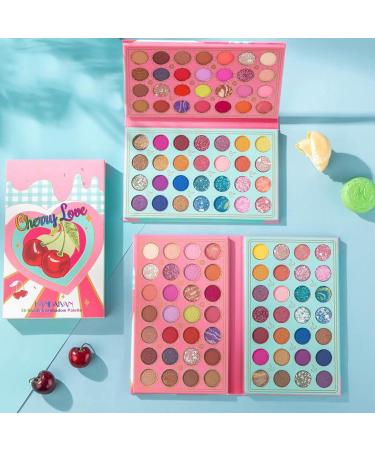 56 Colors Eyeshadow Palette - Professional Bright Glitter Makeup Palette for Long-Lasting Eye Shadow - Highly Pigmented Shimmer Metallic Shades - Colorful Matte Cosmetics Gift - Buy Online on GoSupps.com