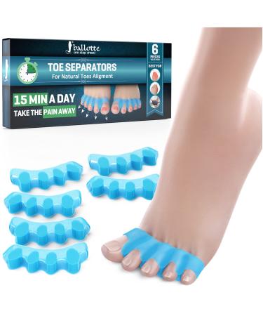 Toe Separator Toe Spacers Realign Toes and Relieve Tightness in Your Feet Toe Separators for Overlapping Toes Bunion Support Correct Toes and Provide Soft Stretching Universal Size 3 Pairs Set Blue