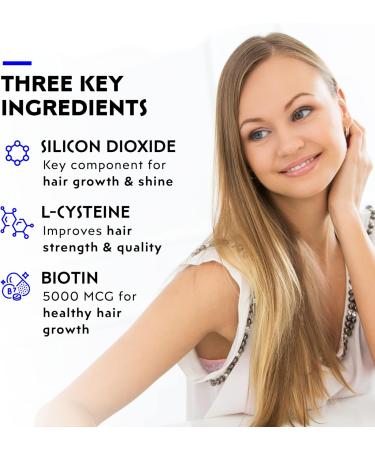 Elon Matrix 5000 Hair & Nail Vitamins - Biotin 5000mcg for Hair Growth - 60 Day Supply Promotes Healthy Hair & Nails Suitable for All Hair Types - Buy Online on GoSupps.com