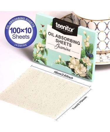Teenitor 1000 Oil Absorbing Sheets - Facial Blotting Paper for Oily Skin Care - Jasmine Scented - Men and Women - Buy Online on GoSupps.com