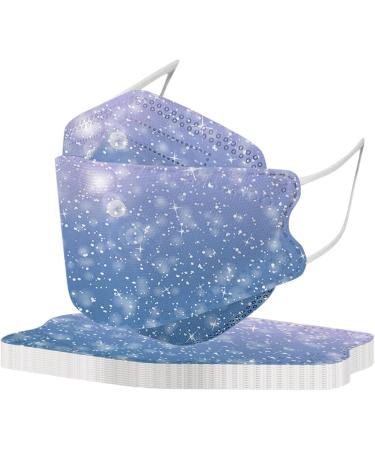 Buy WEXCV 50-Pack 4D Snowflake Print 5-Layer Breathable Fabric Masks for Adults - Perfect One-Way Mouth Protection for Easter | International Shipping Available - Buy Online on GoSupps.com