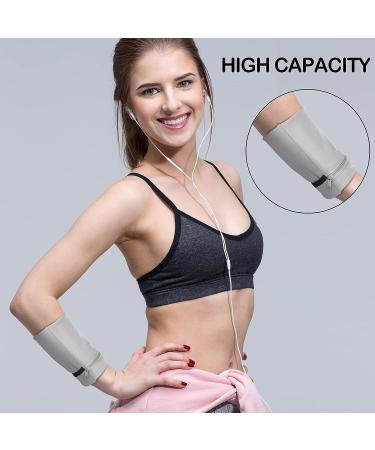 Wrist Wallet Pocket Zipper Pouch for Men Women - 6 Pieces for Running Hiking Jogging - Grey, Black, Blue - Buy Online on GoSupps.com