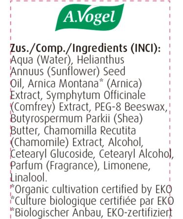 A.Vogel Arnica Cream for Skin | Arnica Montana | for Adults and Children | 35g - Buy Online on GoSupps.com