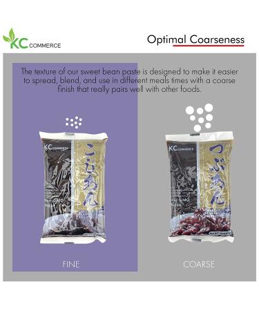 KC Commerce Sweetened Red Bean Paste - Adzuki Beans Japanese Mochi Rice Cake Sweets Anko 14.11oz (Coarse) Pack of 3 - VEGAN & GLUTEN-FREE - NO PRESERVATIVES, NO-MSG, NON-GMO - Buy Online on GoSupps.com