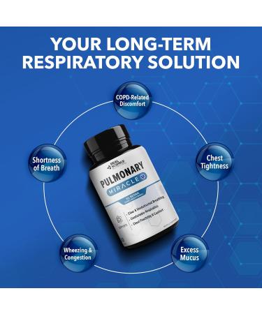 Pulmonary Miracle COPD Relief and Lung Detox Capsules to Clear Lungs & Aid Breathing - Lung Support Supplement with Vinitrox & GABA for Long-Term Cough & Respiratory Relief 60 Caps (Pack of 3) 3 Pack - Buy Online on GoSupps.com