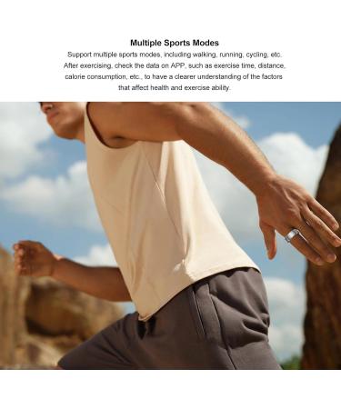 Smart Health Ring - Waterproof Stainless Steel Fitness Tracker with Body Temperature Light Monitoring & Sleep Quality Detection | Size 18 (18.9mm) - Perfect for Daily Use - Buy Online on GoSupps.com