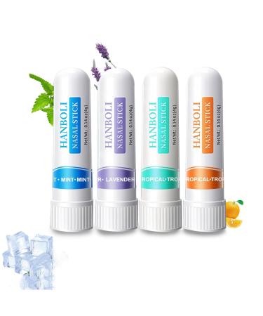 Nasal Stick(4 Pack) Portable Nasal Sticks for Daily Refreshing Pure and Natural Nasal Sticks Boost Energy Set Nose Inhaler Stick Better Breathing White 1 pack