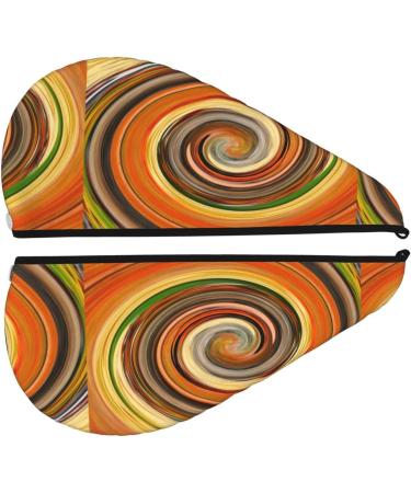 Hair Towel Wrap for Quick Drying | Colorful Swirl Hair Drying Turban with Button - Perfect Head Towel for All Hair Types - Buy Online on GoSupps.com