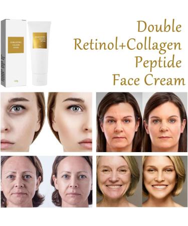 Retinoid Cream Moisturizer with Double Retinol & Collagen Peptide Anti-Aging & Wrinkled Skin Facial Cream Retinol Collagen Facial Care Face and Neck Day and Night Women & Men (3pc) - Buy Online on GoSupps.com
