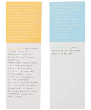 Cosmedica Skincare Set: Vitamin C Super Serum + Hyaluronic Acid - Buy Online on GoSupps.com