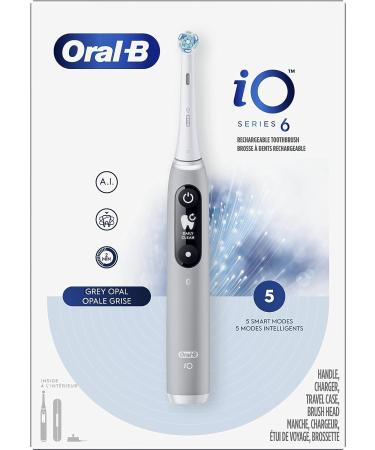 Oral-B iO Series 6 Electric Toothbrush - Gray Opal with (1) Brush Head - Buy Online on GoSupps.com