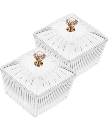 4 Pcs Candied Fruit Refreshment Tray Food Container Clear Tea Container Candy Jar Storage Popcorn 9X9X7.5CMx2pcs Transparentx2pcs - Buy Online on GoSupps.com